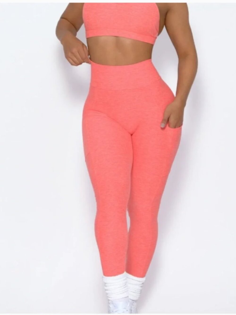 NWT Bombshell Sportswear Curves Legging Coral Size Large